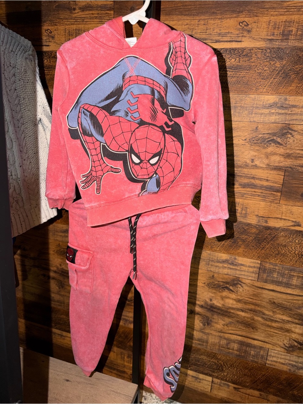 Marvel Kids Dusty Red Hoodie with Black Trim